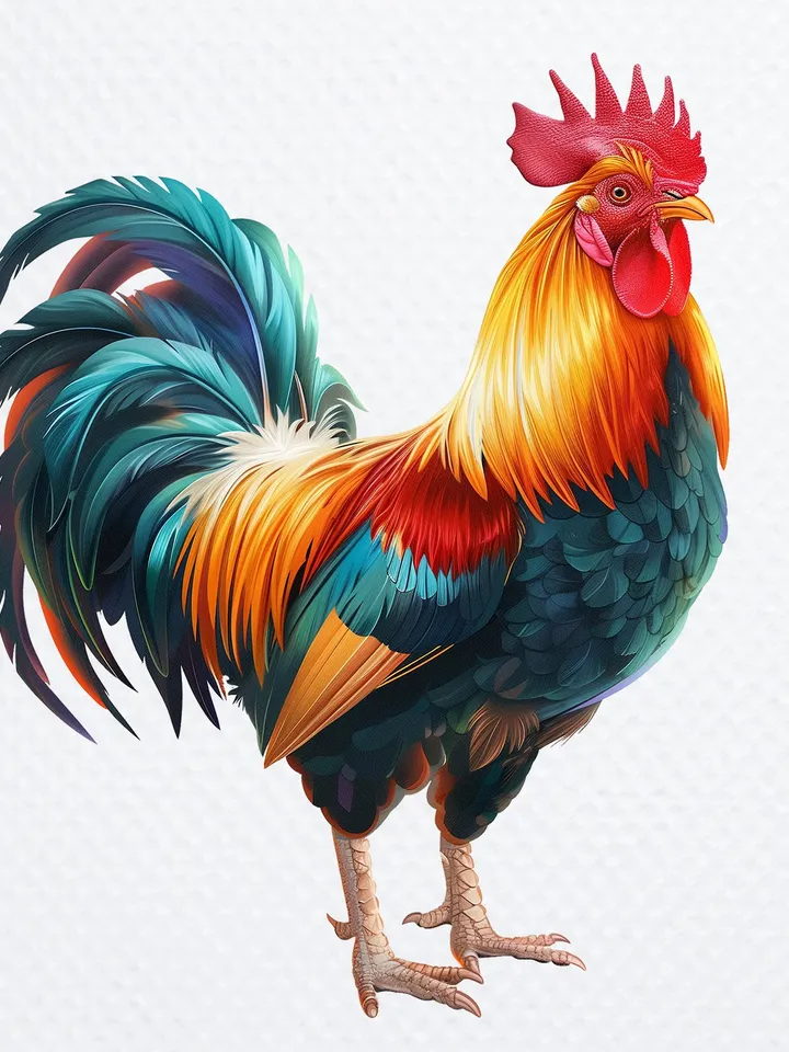 8 Rooster Clipart, Rooster PNG bundle, Western Clipart, Farm Animal PNG, digital art for Sublimation, Nursery Clipart, Digital Download