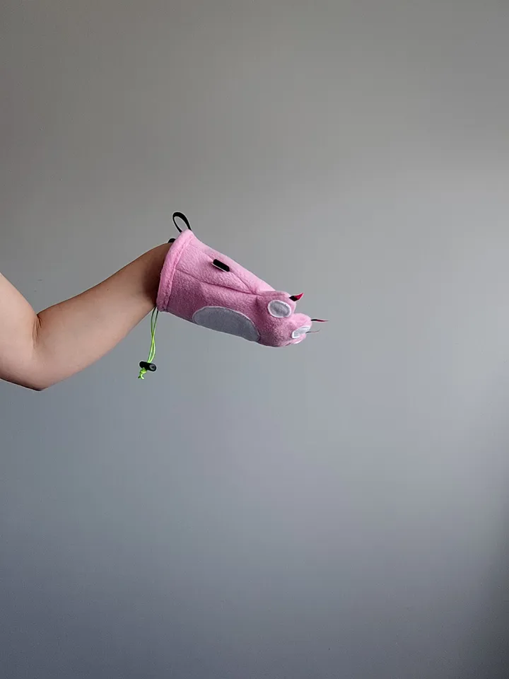 Chalk bag Сat's paw pink for rock climbing