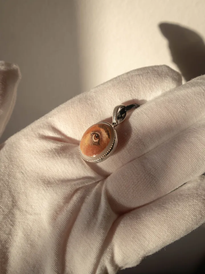 Handmade silver jewelry, Pendant "Lover Eye", Handmade jewelry charm