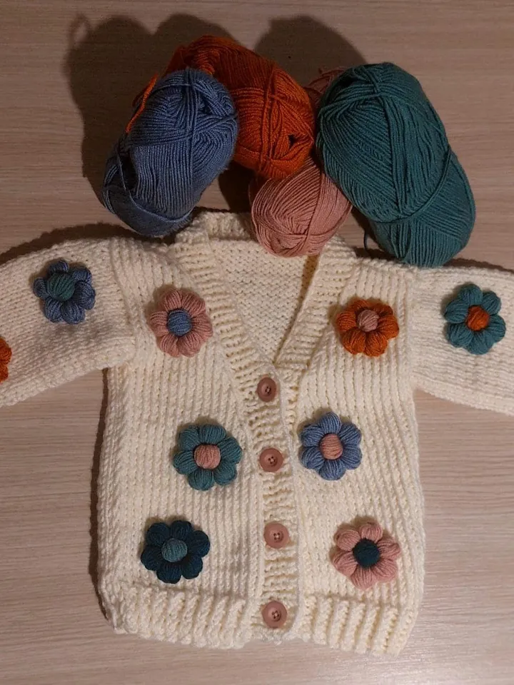 Handmade Knit Matching Cardigans for Mom and Baby - Matching Set