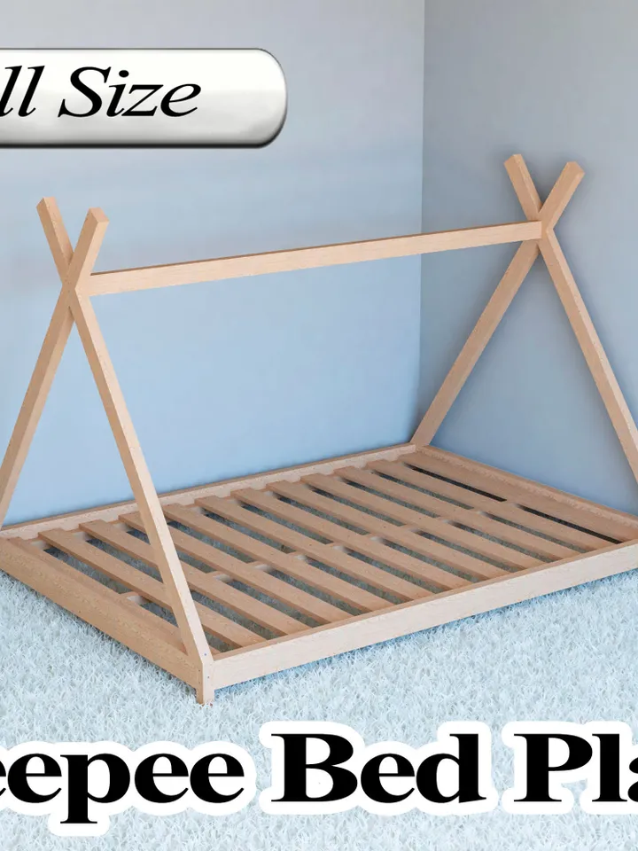 Montessori Floor Bed Plan, Full Size, PDF, DIY