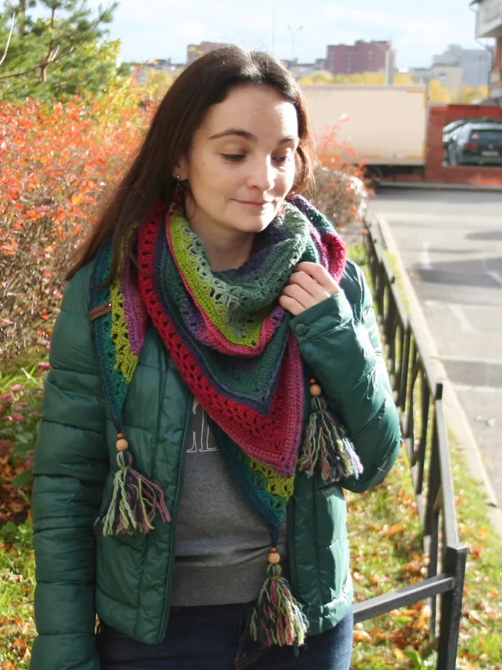 Crochet Pattern Shawl Isleen PDF