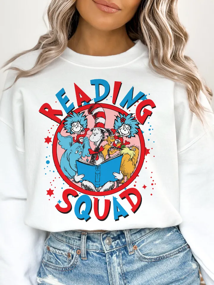 Suess Reading Squad PNG, Dr Suess Png, Cat In The Hat Png, Dr Suess Png, Read Across America Png, Teacher Appreciate Png, Kids sublimations