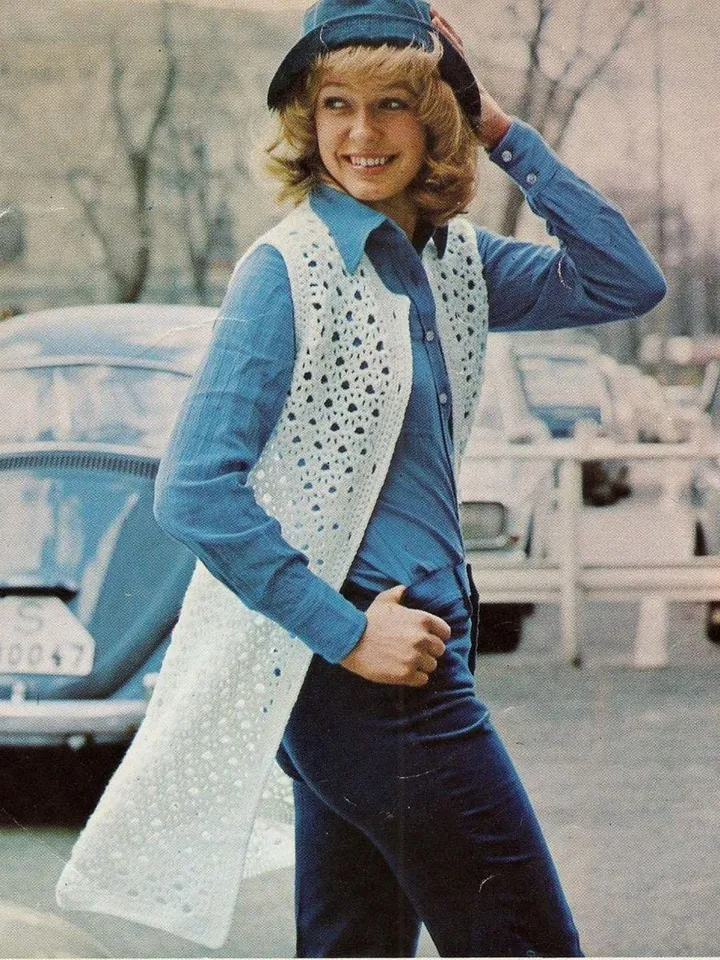 Waistcoat crochet pattern, lace waistcoat pattern, summer vest crochet pattern pdf