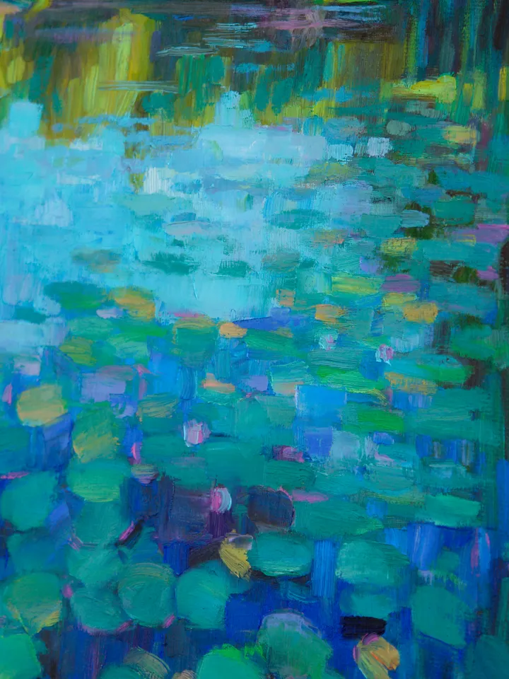 Pond with water lilies