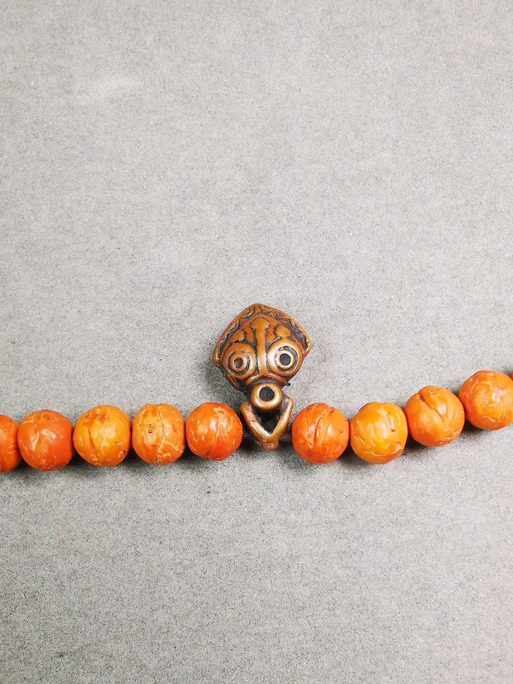 Gandhanra Handmade Buddhist Mala Counter Clip,Bum Counter Clip for Prayer Beads,Drashi Lhamo Shape,Mala Accessories