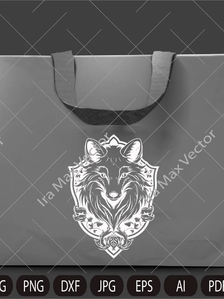 FOX Face svg /Fox heraldic svg/Fox coat of arms/Fox shield/ Fox Head svg / Fox svg /Fox Mascot svg / Fox Printable / INSTANT DOWNLOAD