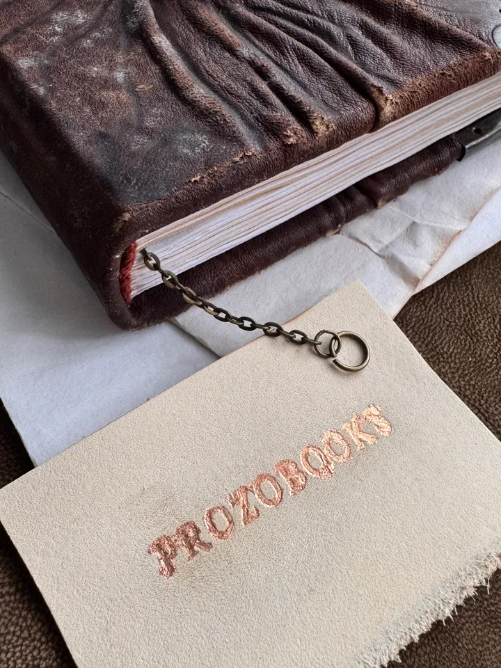 Leather Grimoire, Book of Shadows, Leather Skull Notebook