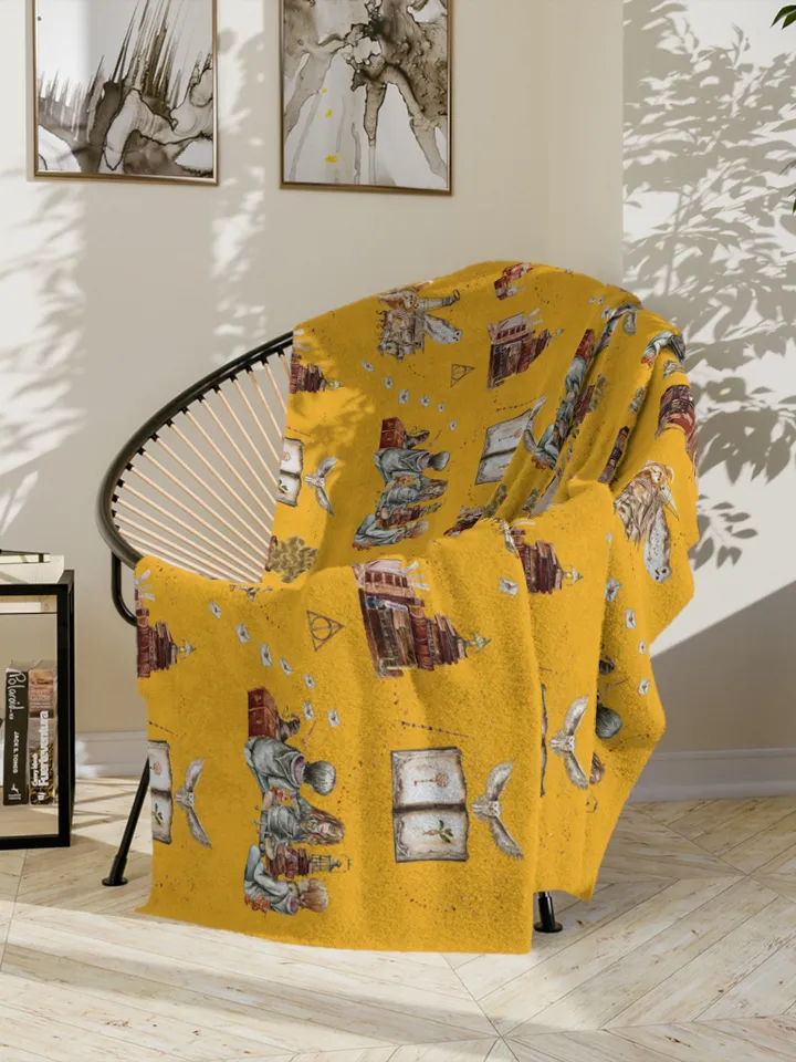 Wizarding World Baby Blanket; Magic School Baby Minky Blanket Owl Key Magic World Custom Wizard Blanket Gift for Baby Minky Blanket WBB12