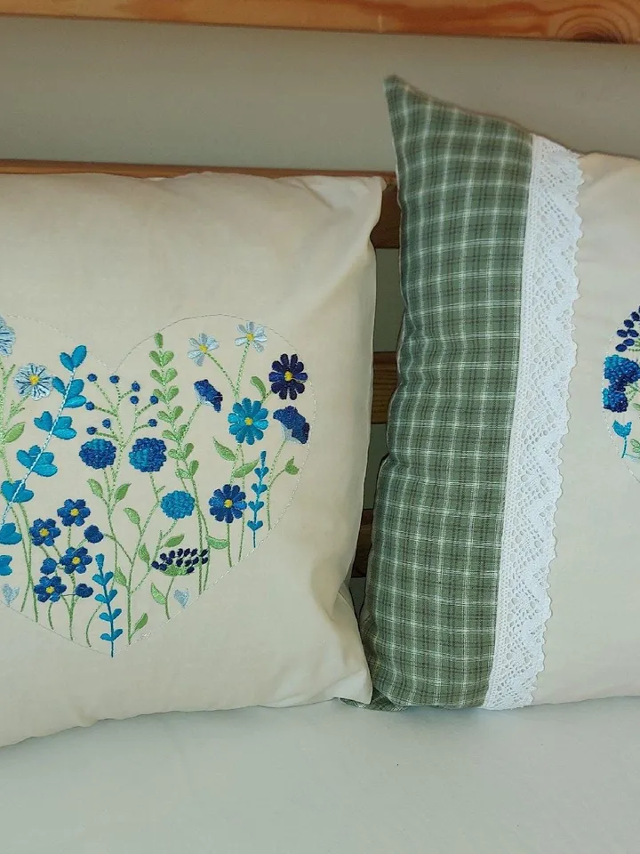 Machine Embroidery Design Field herbs in a heart floral embroidery pattern flower embroidery digital file