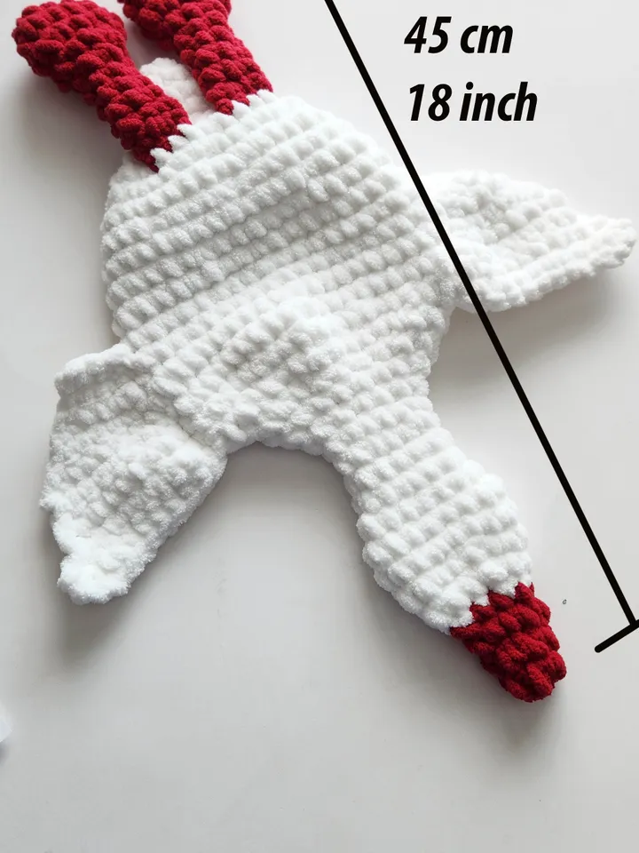 White crochet goose plush toy pattern for babies – perfect snuggle companion