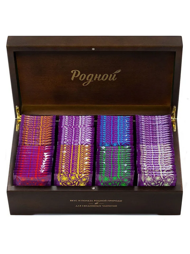 Gift set Ivan tea in a wooden box, 100 bags