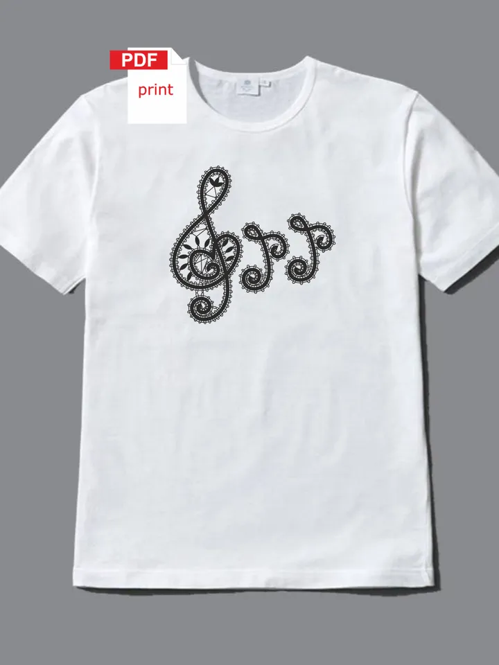 Bobbin lace Music Print Printable PDF pattern