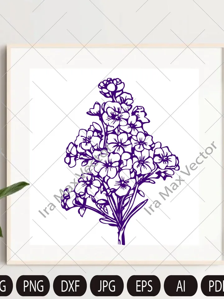 Forget-me-not Flower, Forget-me-not svg,hand drawn floral illustrations. Set of svg, ai and png clipart files, digital download