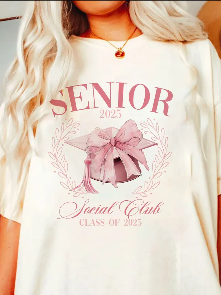 Coquette,Senior 2025 PNG,Pink Bow png,Senior 2025 png,Class of 2025 png,Graduation 2025 png,High School Shirt png,University png,Grad png