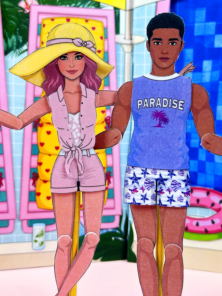 Pool for paper dolls