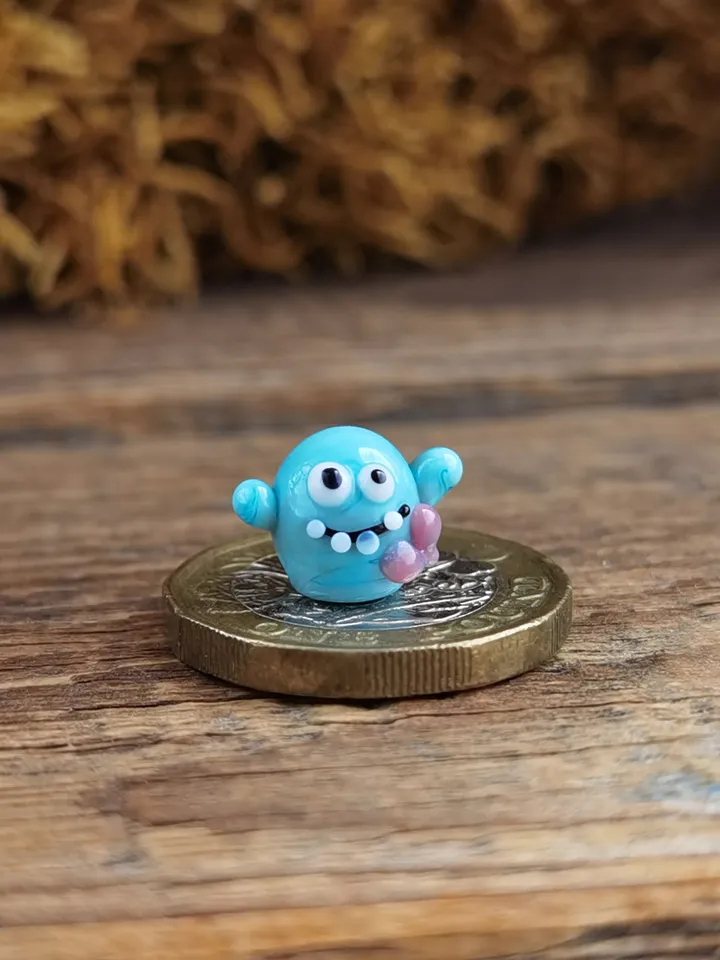 Tiny monster miniature glass monster figurine monster sculpture for terrarium decoration or fairy garden decor