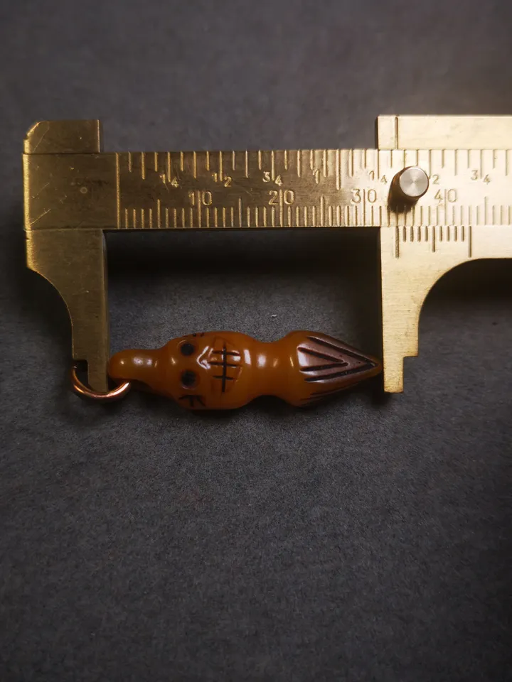 Gandhanra Tibetan Bone Carved Phurba Amulet, Ritual Implement Pendant
