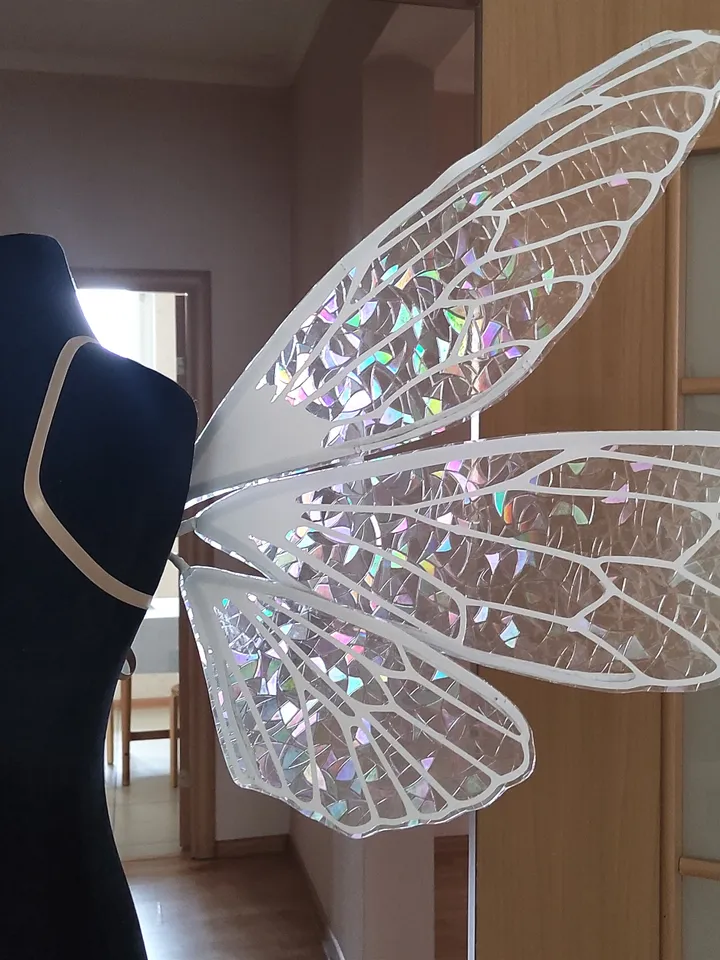 Rainbow holographic fairy wings