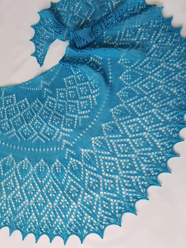 Iberis Fichu Knitting Pattern Small Crescent Shawl