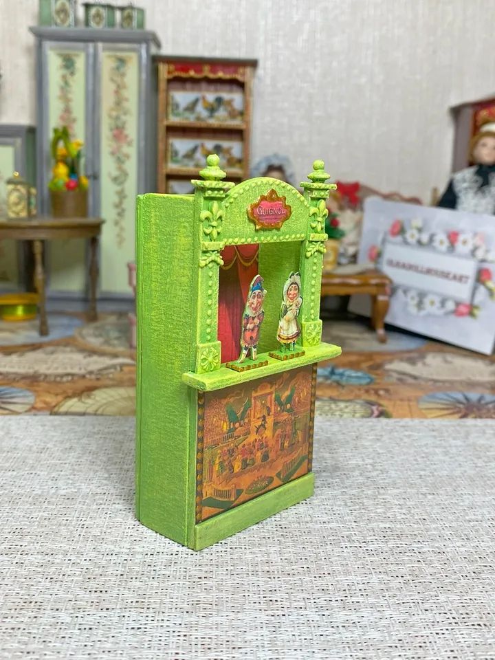 Vintage puppet theater. 1:12.