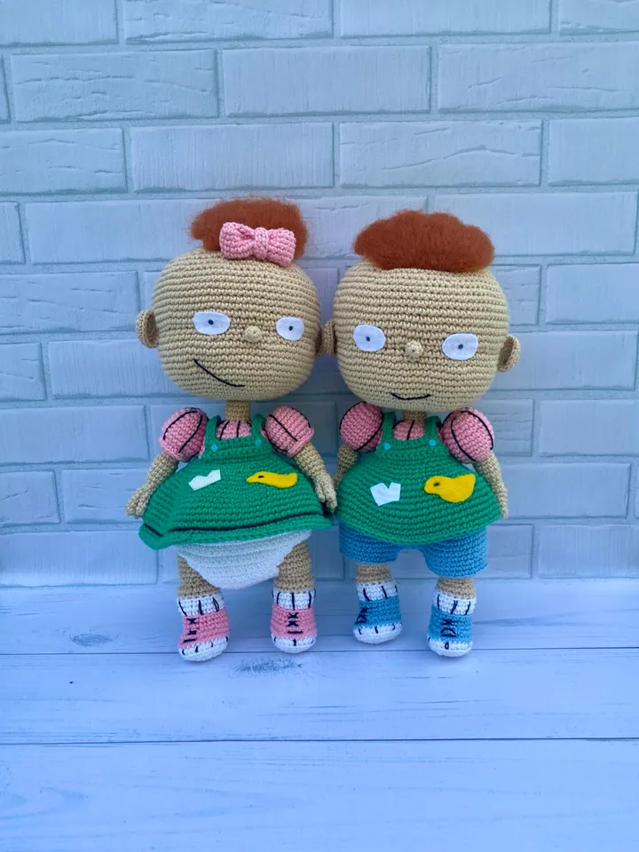 Phil and Lil by Rugrats PDF crochet pattern