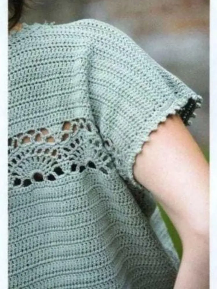 Top crochet pattern, lace crochet top, sleeveless summer sweater pdf, women top Pattern pdf instant download