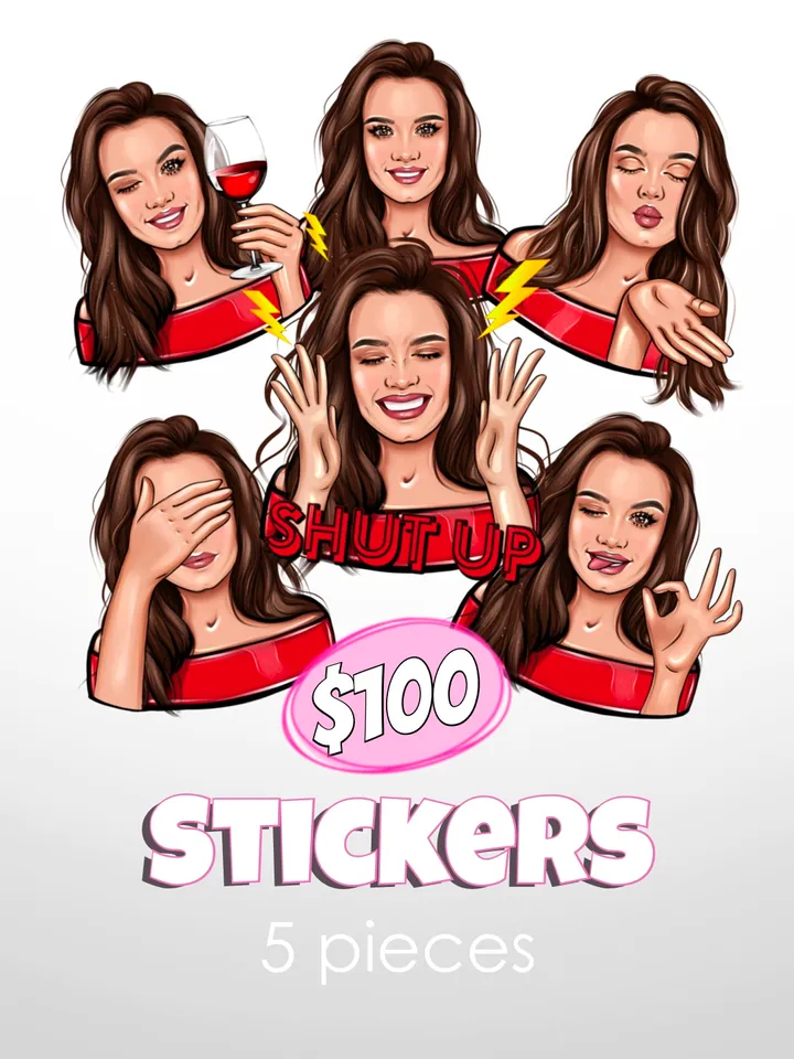 Stickers set 5 pieces