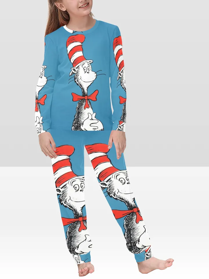 Dr Seuss Kids Girls Pajamas Set, PJ Set pajama loungewear sleepwear