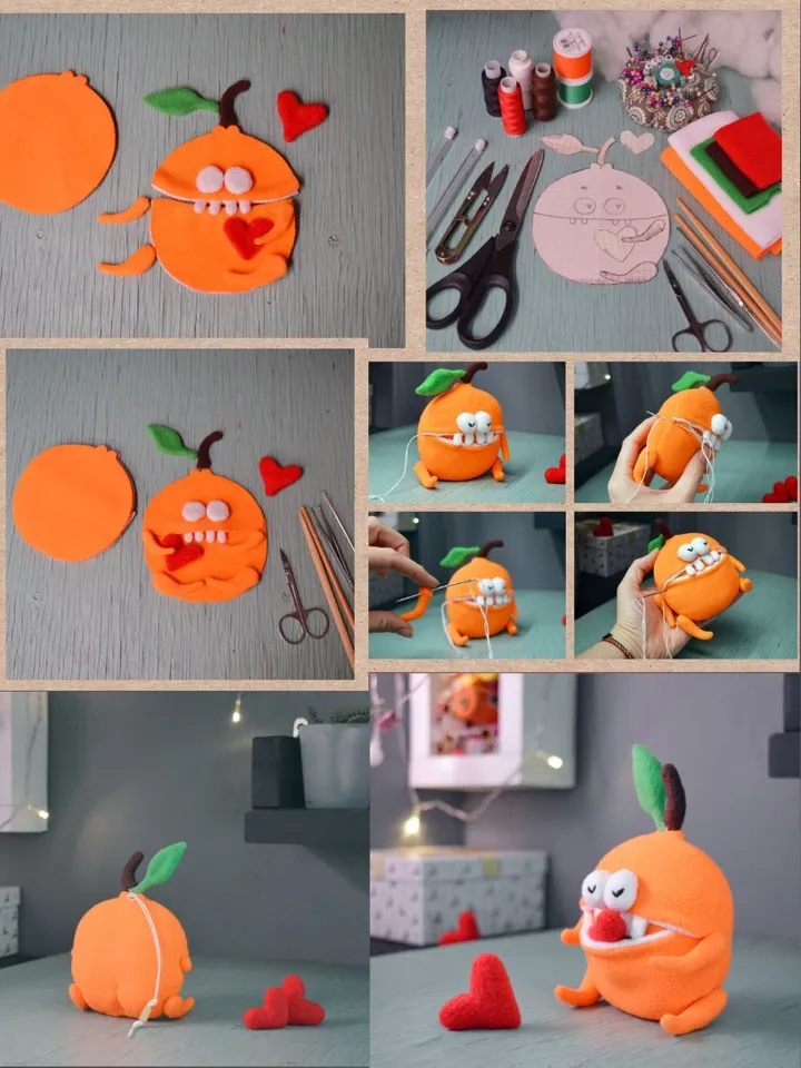 PDF Plush Toy Pattern Set – Moveable Limbs & Secret Pocket Fruits