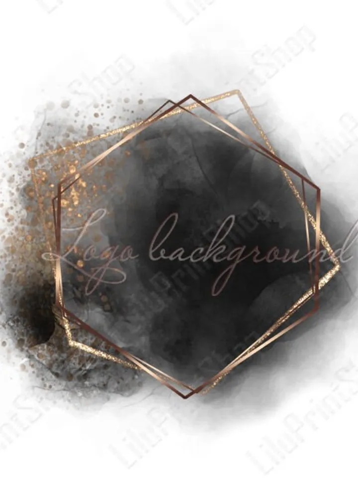 Black Watercolor logo png, Black Logo Background Png Black gold logo design Black and gold confetti logo pink logo png Black logo download