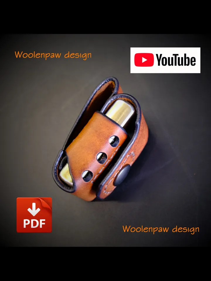 Zippo Pouch - leather pattern PDF. EDC32