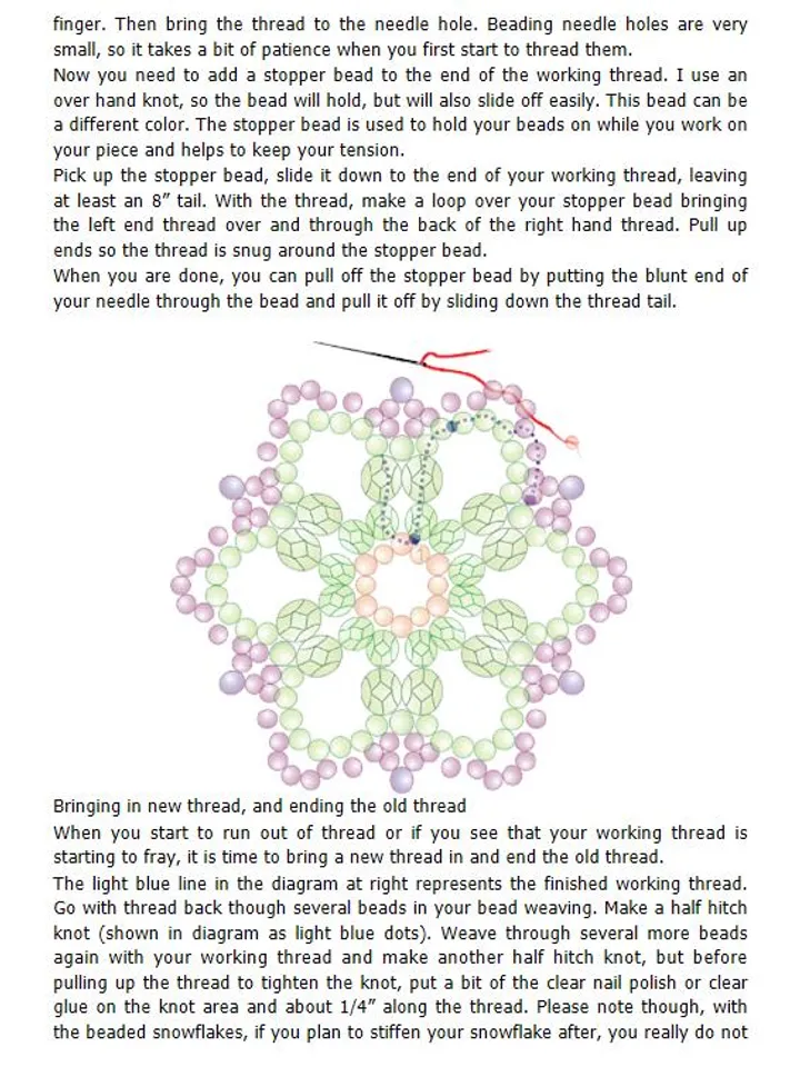 Beaded Snowflake Ornament Patterns