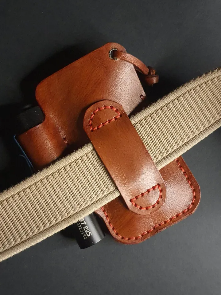 Folding Knife Leather Sheath for Flashlight Organizer EDC Tools fast&easy
