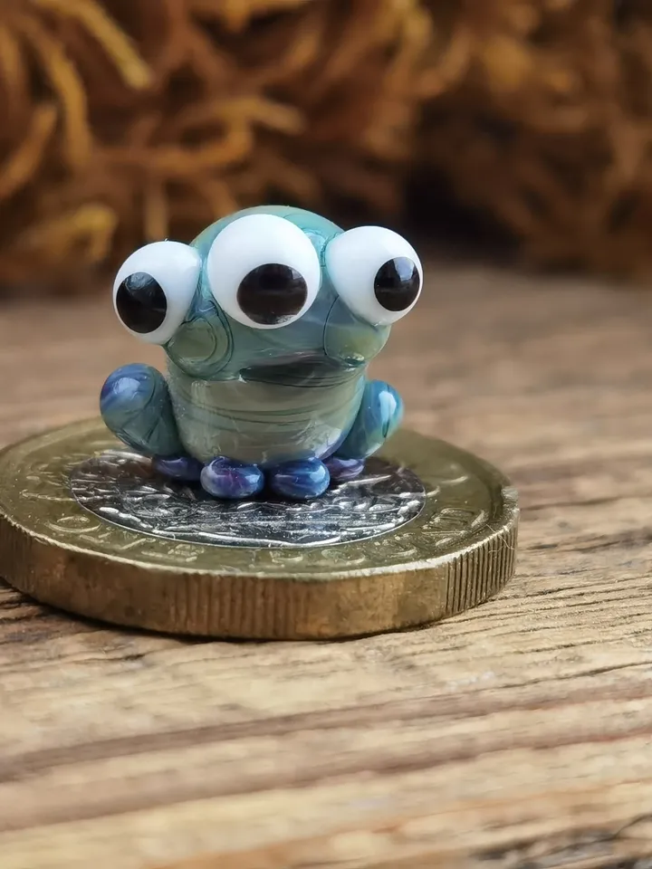 Tiny monster miniature, glass monster figurine, monster sculpture for terrarium decoration or fairy garden decor
