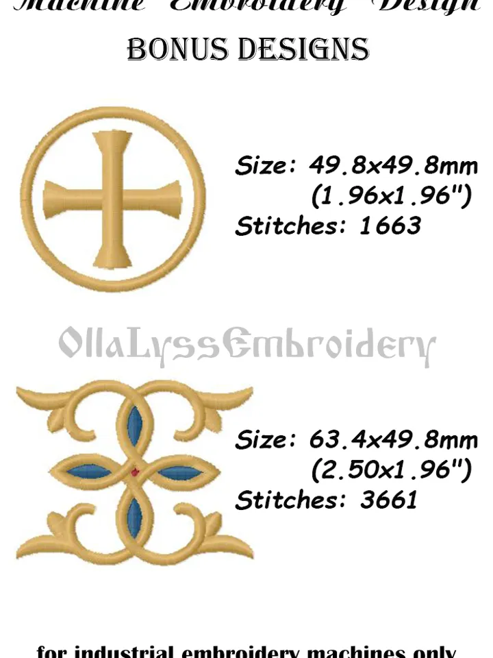 Liturgy of the Holy Fathers embroidery design