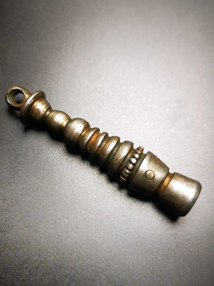 Gandhanra Handmade Tibetan Buddhist Ritual,Stupa,Pagoda,Buddhist Tower Amulet Pendant,Made of Cold Iron
