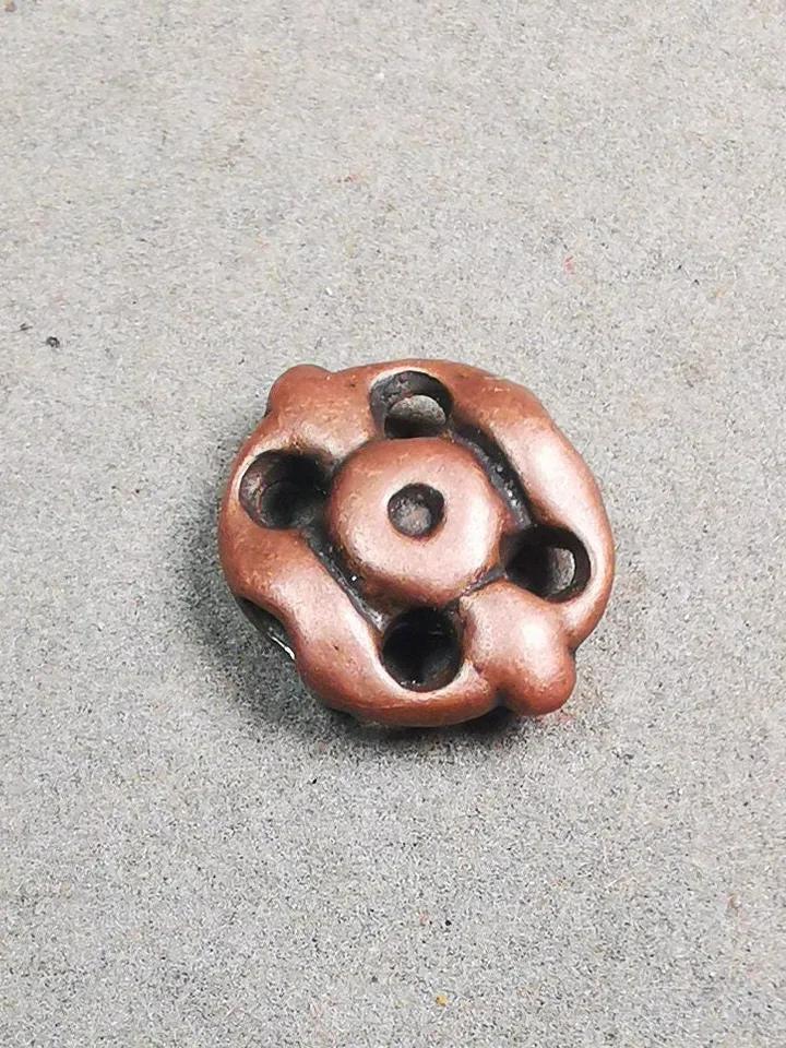 Gandhanra Handmade Tibetan Amulet,Vajra Pendant for Mala,Bag Hanging,Prayer Bead Accessories,0.7" × 0.55"