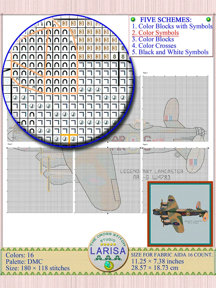 Warplane Avro Lancaster Pattern | Australian Air Force Aircraft Chart