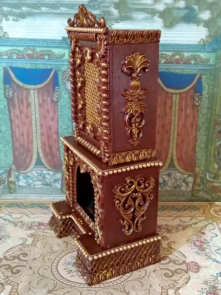 Fireplace for dollhouse handmade.