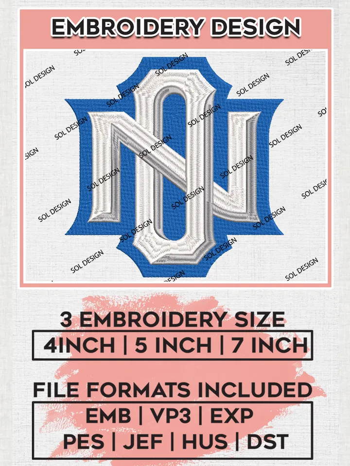 NO Privateers College Football Team Logo Embroidery Design Files, NCAA New Orleans Privateers Machine Embroidery, NCAA Teams, 3 sizes, NCAA Machine embroidery designs, Digital Download