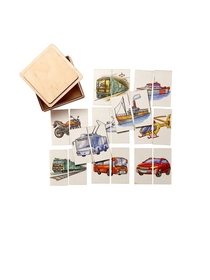 Montessori Puzzle - transport, Wooden toddler Toys Age 1 2 3 year, Wood baby toy