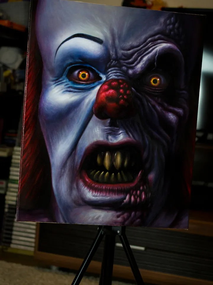 Oil painting Pennywise It