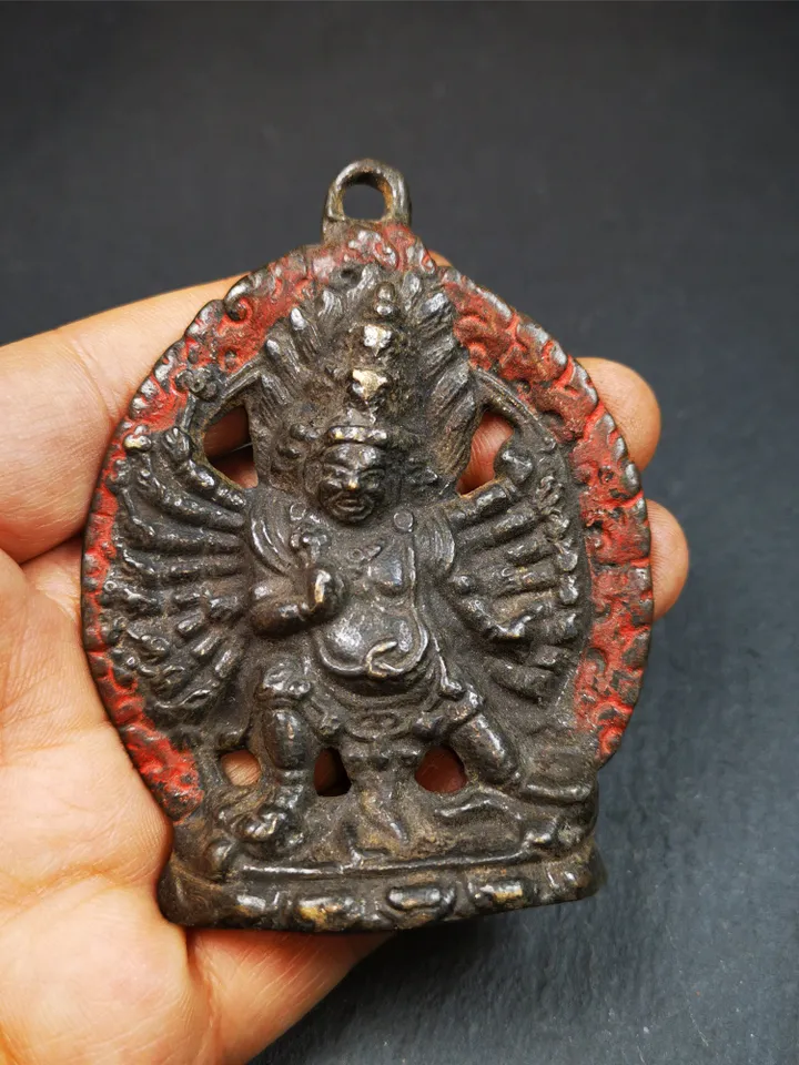 Gandhanra Vintage Tibetan Buddhist Statue,Yamantaka,Vajrabhairava,40 Years Old
