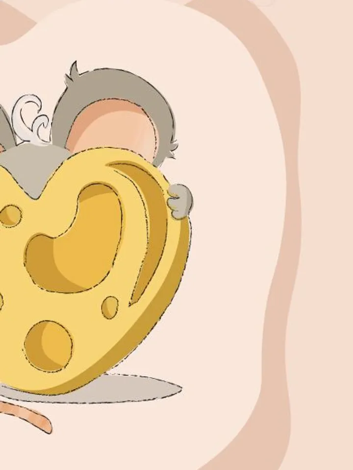 Cheesy Heart Postcard