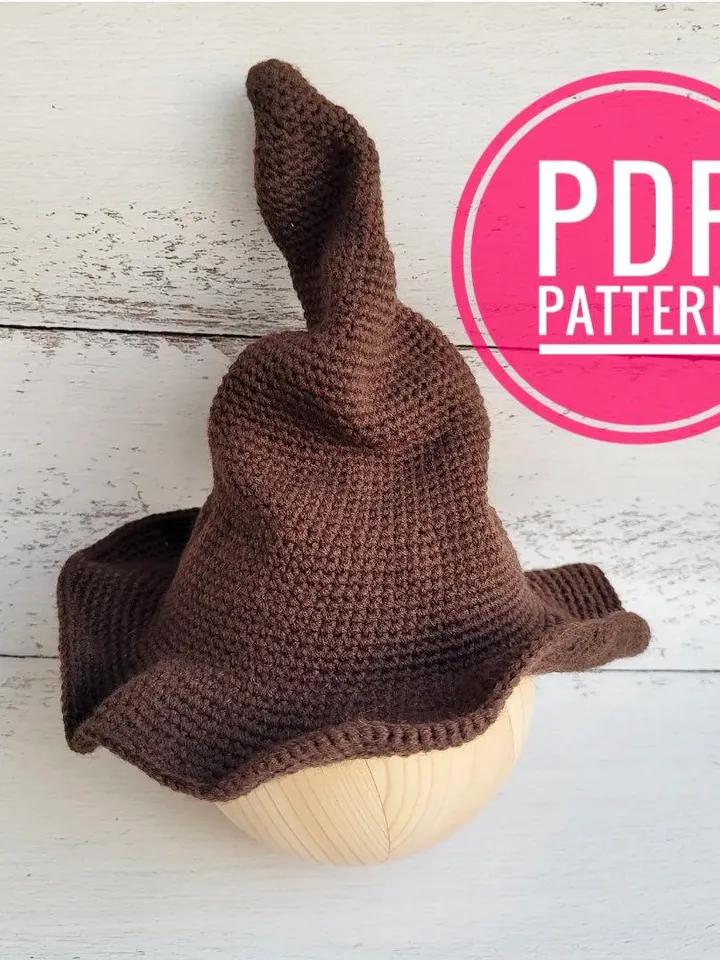 PDF! Witch hat Newborn crochet pattern/ hat tutorial / Photo props