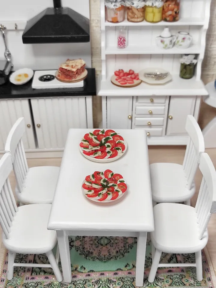 Small food, micro miniature, scale 1 6, scale 1 12, salad for dolls, mini food, miniature dollhouse, food for dolls