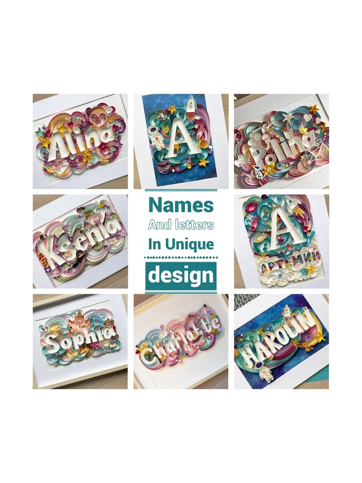 Course QUILLING Paper TYPOGRAPHY | How to make names and letters