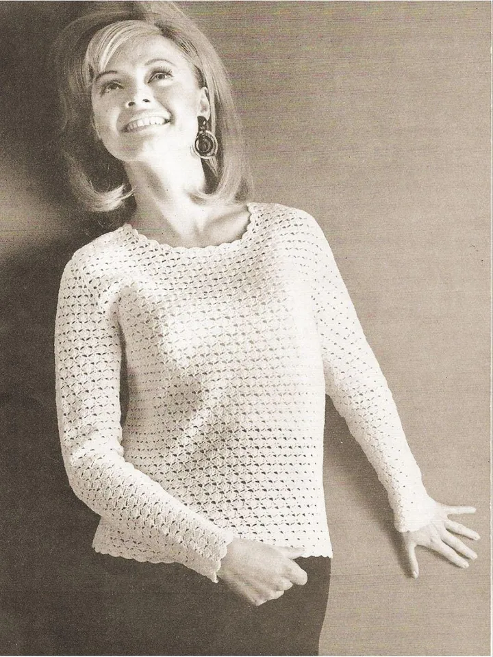 Sweater pattern, summer lace sweater, top long sleeve crochet pattern pdf instant download lace top