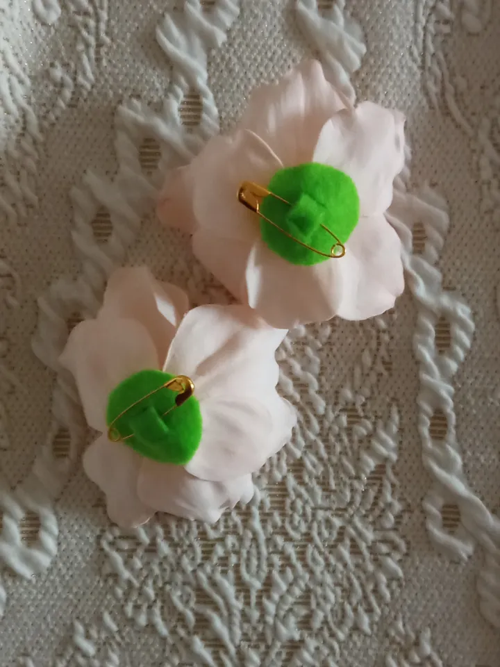 2 brooches on a pin, soft pink flowers, handmade/women's accessories, flower brooch/gifts for her/mother Day gift/grandma